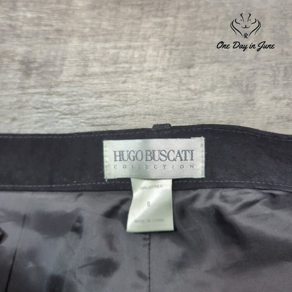 Hugo Buscati Suede Leather Pants Size 8 - Picture 2 of 6